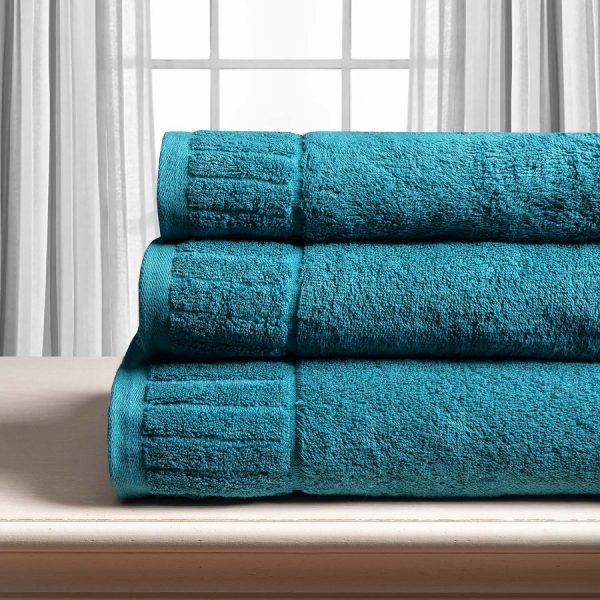 Βαμβακερή πετσέτα ΜΕΛΩΔΙΑ 600gsm (75cm x 150cm) teal SilkFashion