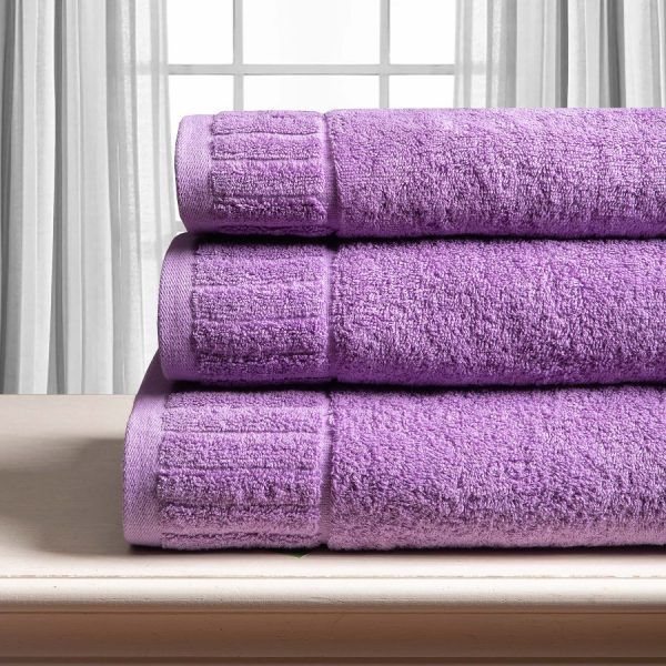 Βαμβακερή πετσέτα ΜΕΛΩΔΙΑ 600gsm (40cm x 60cm) lila SilkFashion