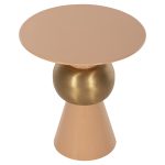 ΒΟΗΘΗΤΙΚΟ ΤΡΑΠΕΖΑΚΙ PATNA HM4235.08 ΜΕΤΑΛΛΟ ΣΕ ΣΟΜΟΝ-ΧΡΥΣΟ Φ40,5x43Υεκ - Image 3