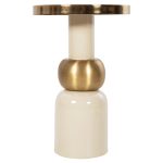 ΒΟΗΘΗΤΙΚΟ ΤΡΑΠΕΖΑΚΙ AMBUR HM4238.03 ΜΕΤΑΛΛΟ ΣΕ ΕΚΡΟΥ-ΧΡΥΣΟ Φ40,5x62Υ εκ. - Image 3