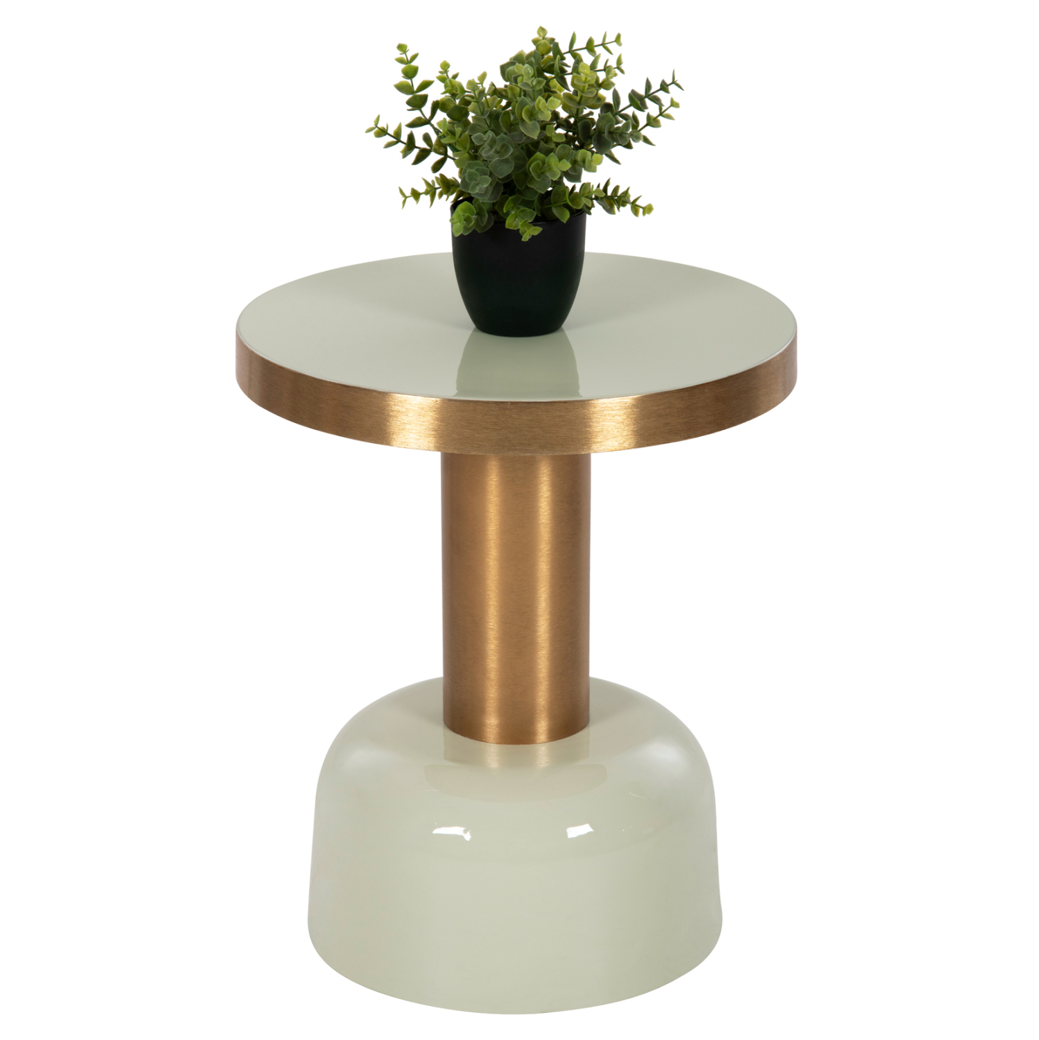 boithitiko-trapezaki-fb9424307-metallo-s ΒΟΗΘΗΤΙΚΟ ΤΡΑΠΕΖΑΚΙ ERODE HM4243.07 ΜΕΤΑΛΛΟ ΣΕ ΑΝΟΙΧΤΟ ΠΡΑΣΙΝΟ-ΧΡΥΣΟ Φ40,5x48Υ εκ. - Image 1