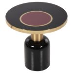 ΒΟΗΘΗΤΙΚΟ ΤΡΑΠΕΖΑΚΙ ERODE HM4248.01 ΜΕΤΑΛΛΟ ΜΑΥΡΟ-ΧΡΥΣΟ-ΚΕΡΑΣΙ Φ50,5x50Υ εκ. - Image 4