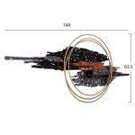 ΔΙΑΚΟΣΜΗΤΙΚΟ ΤΟΙΧΟΥ HM4196 ΜΕΤΑΛΛΟ ΣΕ ΜΑΥΡΟ-ΑΝΘΡΑΚΙ-ΧΡΥΣΟ 144x63,5Υ εκ. - Image 2