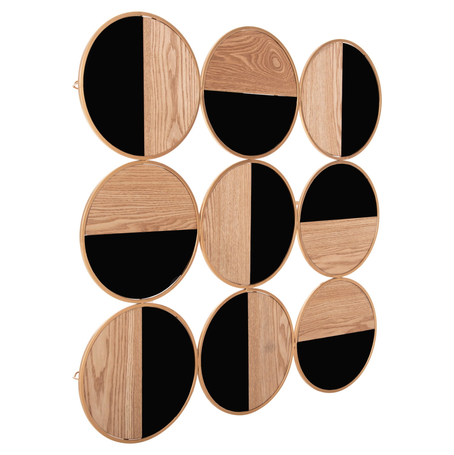 diakosmitiko-toichoy-fb94197-metallo-se- ΔΙΑΚΟΣΜΗΤΙΚΟ ΤΟΙΧΟΥ HM4197 ΜΕΤΑΛΛΟ ΣΕ ΧΡΥΣΟ-MDF ΣΕ ΦΥΣΙΚΟ-ΜΑΥΡΟ 90x90 εκ. - Image 1