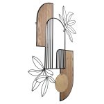 ΔΙΑΚΟΣΜΗΤΙΚΟ ΤΟΙΧΟΥ HM4218 ΞΥΛΟ ΣΕ ΦΥΣΙΚΟ-ΜΑΥΡΟ ΜΕΤΑΛΛΟ 66x100Υ εκ. - Image 3