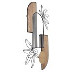 ΔΙΑΚΟΣΜΗΤΙΚΟ ΤΟΙΧΟΥ HM4218 ΞΥΛΟ ΣΕ ΦΥΣΙΚΟ-ΜΑΥΡΟ ΜΕΤΑΛΛΟ 66x100Υ εκ. - Image 4