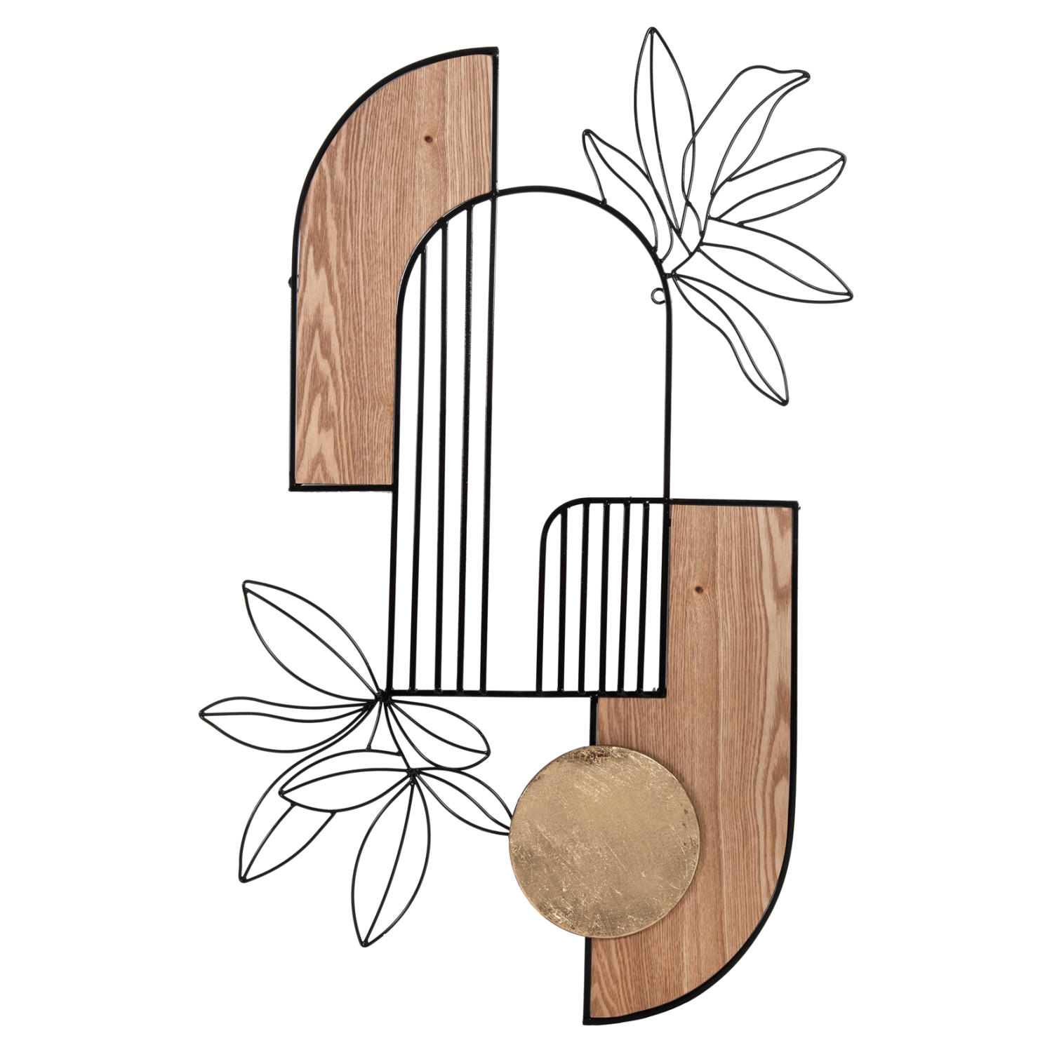 diakosmitiko-toichoy-fb94218-xylo-se-fys ΔΙΑΚΟΣΜΗΤΙΚΟ ΤΟΙΧΟΥ HM4218 ΞΥΛΟ ΣΕ ΦΥΣΙΚΟ-ΜΑΥΡΟ ΜΕΤΑΛΛΟ 66x100Υ εκ. - Image 1