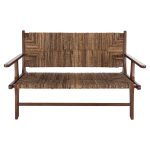 ΚΑΝΑΠΕΣ ΕΞΩΤ.ΧΩΡΟΥ 2-ΘΕΣΙΟΣ TONDO HM9915 ΞΥΛΟ ΤΕΑΚ ΚΑΙ ΣΧΟΙΝΙ ΜΠΑΝΑΝΑΣ 120x76x68,5Υεκ - Image 3