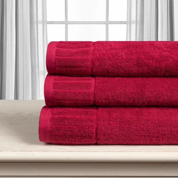 Βαμβακερή πετσέτα ΜΕΛΩΔΙΑ 600gsm (75cm x 150cm) crimson SilkFashion