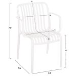 ΠΟΛΥΘΡΟΝΑ ΕΞΩΤ.ΧΩΡΟΥ CONVEE HM6105.01 ΛΕΥΚΟ ΠΟΛΥΠΡΟΠΥΛΕΝΙΟ 55x56x79Yεκ. - Image 2