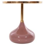 ΤΡΑΠΕΖΙ ΒΟΗΘΗΤΙΚΟ ΣΤΡΟΓΓΥΛΟ UTRI HM4241.06 ΜΕΤΑΛΛΟ ΣΕ ΣΟΜΟΝ-ΜΠΕΖ Φ46x46,5Υεκ. - Image 3