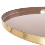 ΤΡΑΠΕΖΙ ΒΟΗΘΗΤΙΚΟ ΣΤΡΟΓΓΥΛΟ UTRI HM4241.06 ΜΕΤΑΛΛΟ ΣΕ ΣΟΜΟΝ-ΜΠΕΖ Φ46x46,5Υεκ. - Image 4