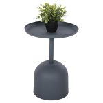 ΤΡΑΠΕΖΙ ΒΟΗΘΗΤΙΚΟ ΣΤΡΟΓΓΥΛΟ DELBEL HM4261.05 ΜΕΤΑΛΛΟ ΜΠΛΕ ΣΚΟΥΡΟ Φ39,5x53,5Υ εκ.