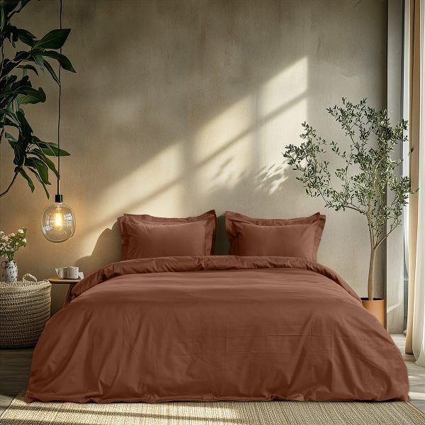 Beauty Home Σετ σεντόνια μονά με λάστιχο Art 1700 Harmony 110x200+30 Καφέ