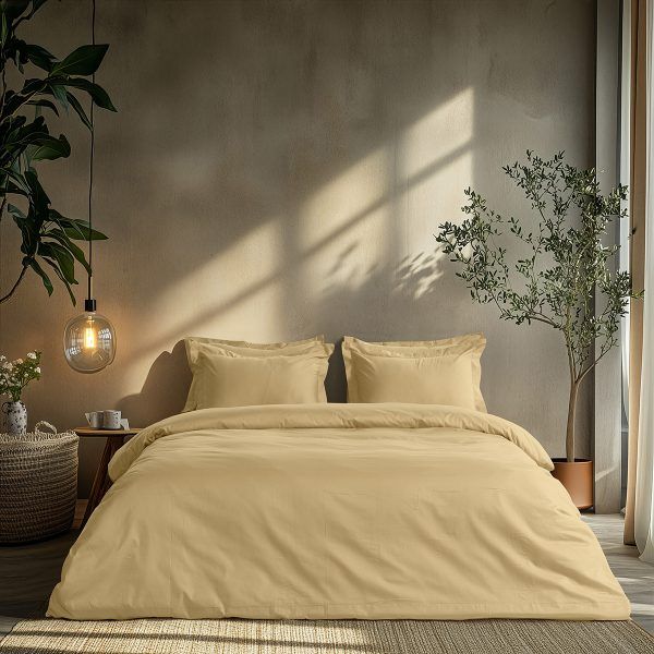 Beauty Home Σετ σεντόνια υπέρδιπλα με λάστιχο Art 1700 Harmony 170x200+30 Κρεμ