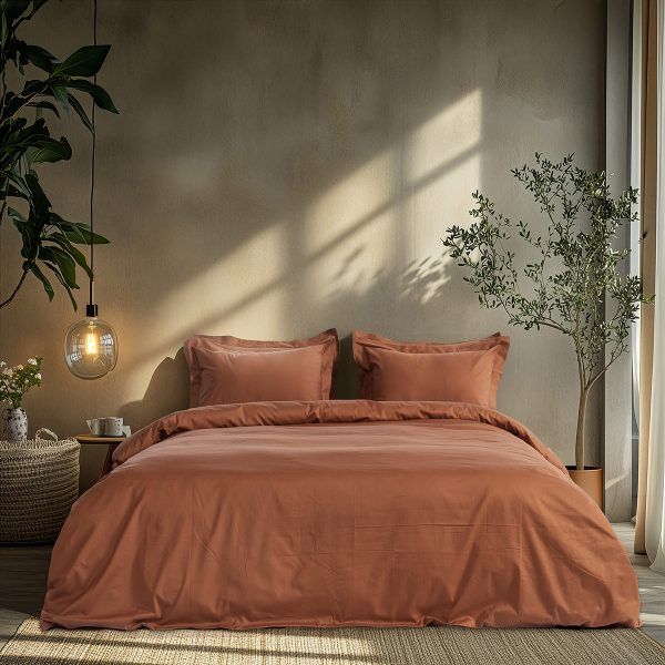 Beauty Home Σετ σεντόνια υπέρδιπλα Art 1700 Harmony 240x270 Μόκα