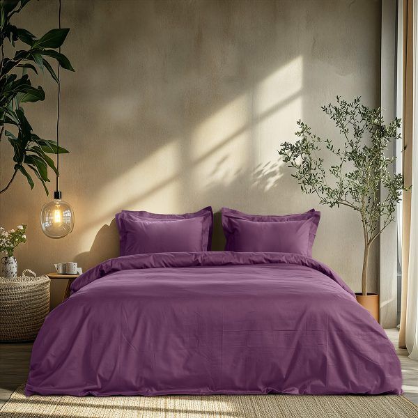 Beauty Home Σετ σεντόνια διπλά Art 1700 Harmony 200x270 Μωβ