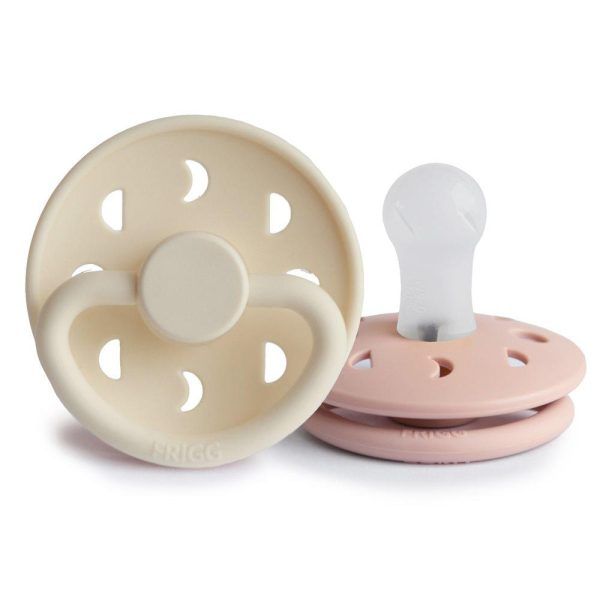 Σετ 2 Πιπίλες Σιλικόνης FRIGG Moon Phase Blush/Cream 0-6 Μηνών