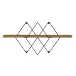 ΕΠΙΤΟΙΧΙΟ ΡΑΦΙ CHANTRIA HM8934.11 ΜΕΛΑΜΙΝΗ ΣΕ ΟΑΚ ΧΡΩΜΑ-ΜΕΤΑΛΛΟ ΜΑΥΡΟ 60x14x36Υεκ. - Image 3