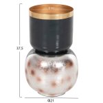 ΕΠΙΤΡΑΠΕΖΙΟ ΔΙΑΚΟΣΜΗΤΙΚΟ BAZO LINGON HM4233.05 ΜΕΤΑΛΛΟ ΜΠΛΕ ΑΝΘΡΑΚΙ-ΑΣΗΜΙ Φ21x37,5Υ - Image 2