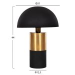 ΕΠΙΤΡΑΠΕΖΙΟ ΦΩΤΙΣΤΙΚΟ PUNE HM4252.04 ΜΕΤΑΛΛΟ ΣΕ ΜΑΥΡΟ-ΧΡΥΣΟ Φ31x44Υ εκ. - Image 2