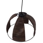 ΦΩΤΙΣΤΙΚΟ ΟΡΟΦΗΣ ΜΕΤΑΛΛΙΚΟ ΚΑΠΕΛΟ ΜΕ ΞΥΛΙΝΕΣ ΚΑΘΕΤΕΣ ΛΩΡΙΔΕΣ Φ30x83Yεκ.HM7703.01 - Image 4