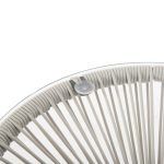 ΤΡΑΠΕΖΙ ΒΟΗΘΗΤΙΚΟ ALLEGRA HM5874.03 ΜΕΤΑΛΛΟ ΜΑΥΡΟ-ΣΥΝΘ. RATTAN ΜΠΕΖ Φ47x45Yεκ. - Image 6