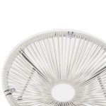 ΤΡΑΠΕΖΙ ΒΟΗΘΗΤΙΚΟ ALLEGRA HM5874.12 ΜΕΤΑΛΛΟ ΜΑΥΡΟ-ΣΥΝΘ. RATTAN ΛΕΥΚΟ Φ47x45Yεκ. - Image 4