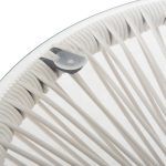 ΤΡΑΠΕΖΙ ΒΟΗΘΗΤΙΚΟ ALLEGRA HM5874.12 ΜΕΤΑΛΛΟ ΜΑΥΡΟ-ΣΥΝΘ. RATTAN ΛΕΥΚΟ Φ47x45Yεκ. - Image 6