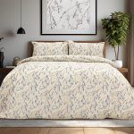 LINO Σετ Σεντόνια Με Λάστιχο (105x200+32) Amandes Μπλε