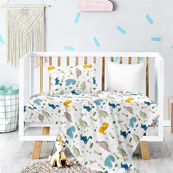 ΣΕΤ ΣΕΝΤΟΝΙΑ ΚΟΥΝΙΑΣ (Λ) DINO PRIME LINE BABY (70Χ140+17) MELINEN
