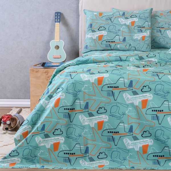 ΣΕΤ ΣΕΝΤΟΝΙΑ ΜΟΝΑ (Λ) PLANEUR KIDS LINE (100X200+32) MELINEN