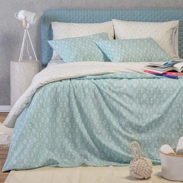 ΣΕΤ ΣΕΝΤΟΝΙΑ ΥΠΕΡΔΙΠΛΑ RIVER AQUA CASUAL LINE (235X270) MELINEN