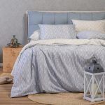 ΣΕΤ ΣΕΝΤΟΝΙΑ ΥΠΕΡΔΙΠΛΑ (Λ) RIVER LIGHT GREY CASUAL LINE (160Χ200+32) MELINEN