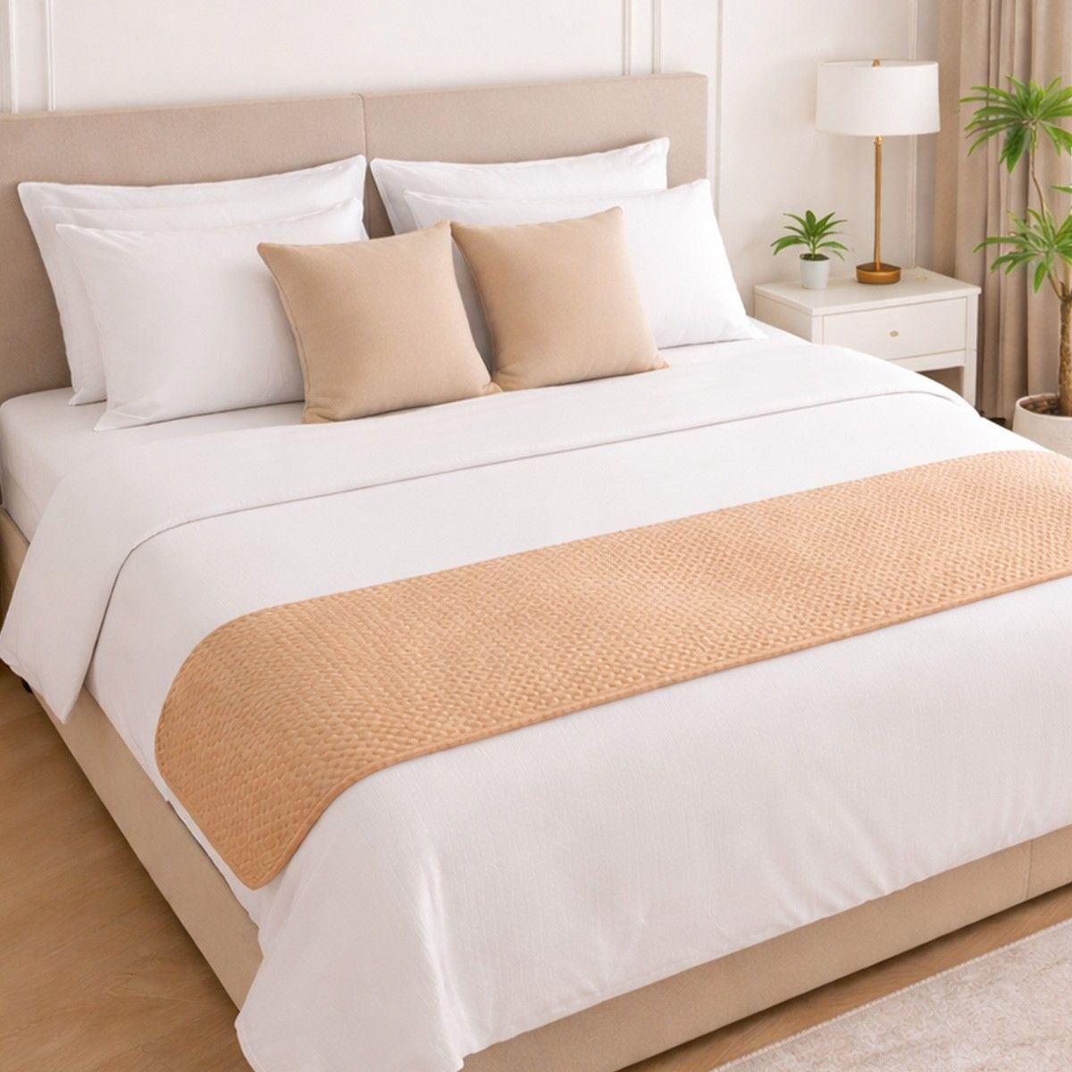 22828 ΤΡΑΒΕΡΣΑ ΚΡΕΒΑΤΙΟΥ OMNIA BEIGE (55Χ250) MELINEN - Image 1