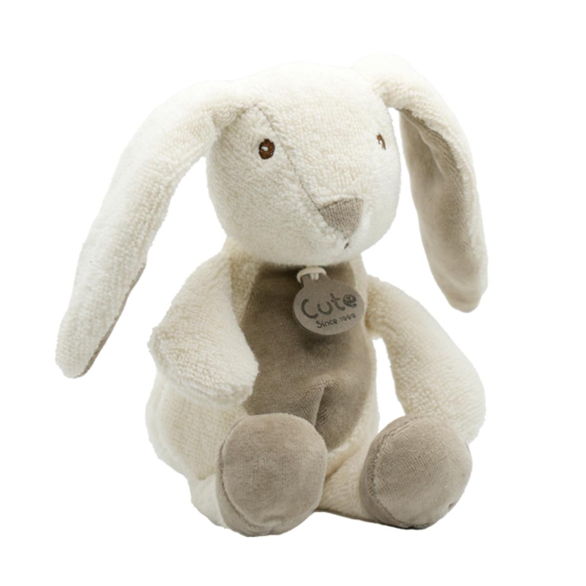 65-5165 Λούτρινο Εκρού Κουνελάκι Organic Cotton Blend 18cm - CUTE - Image 1