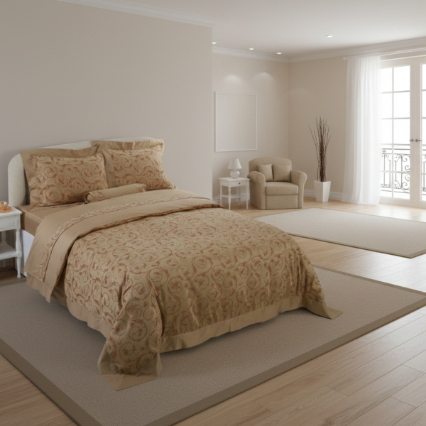 Σετ 6 τεμαχίων υπέρδιπλα σεντόνια ζακάρ (230cm x 250cm) HS009 SilkFashion