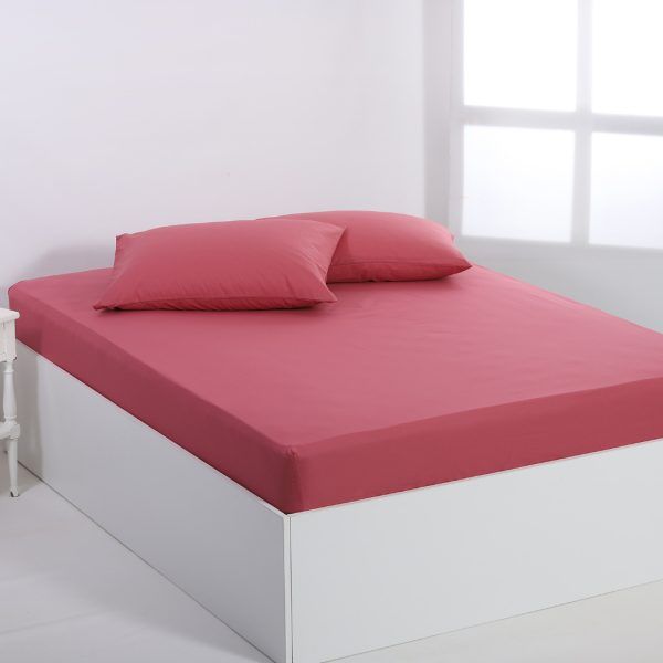 Βαμβακερό σεντόνι essentials (165cm x 267cm) baroque rose SilkFashion