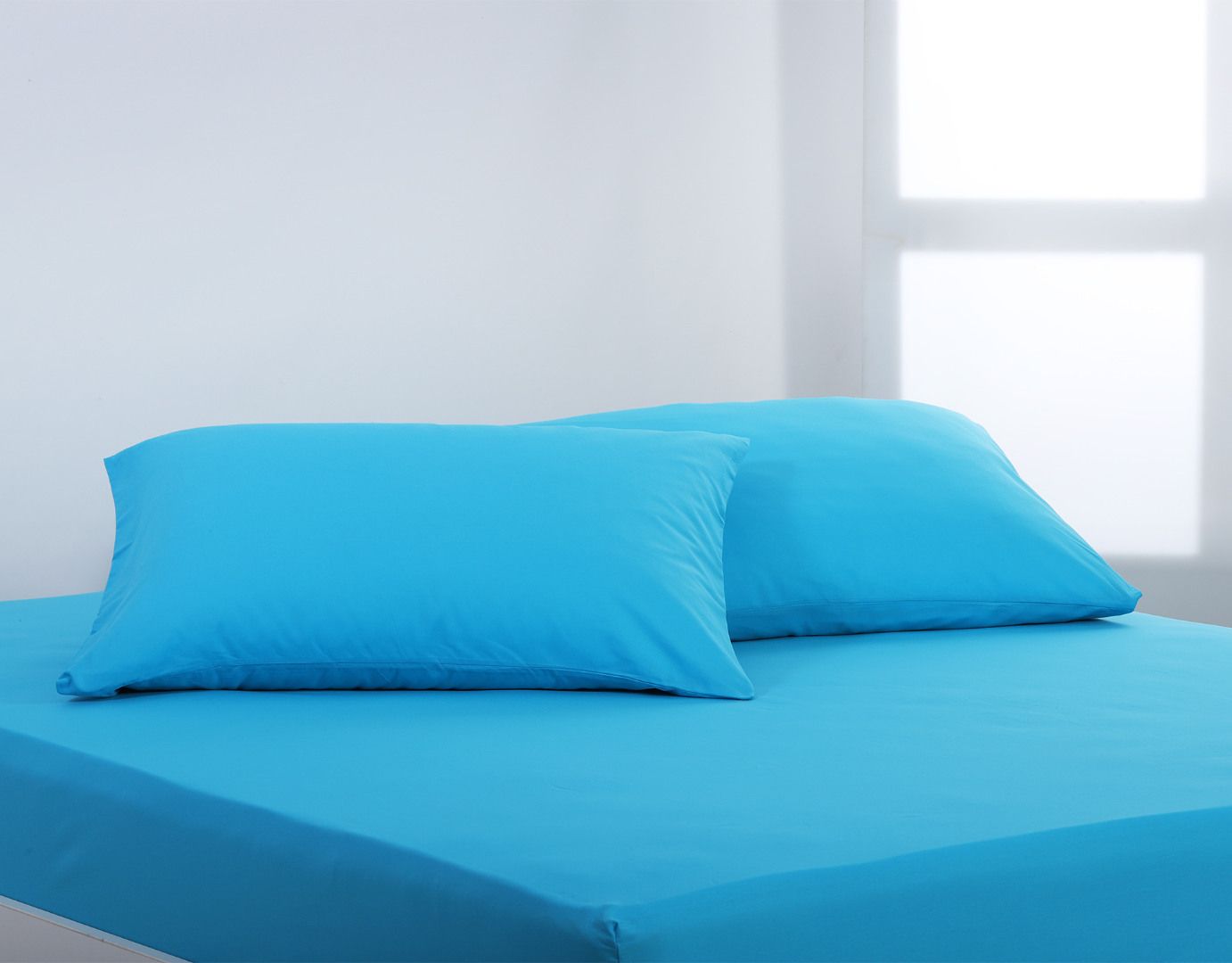 IMG_4077 Βαμβακερό σετ μαξιλαροθήκες essentials (52cm x 72cm ) river blue SilkFashion - Image 1
