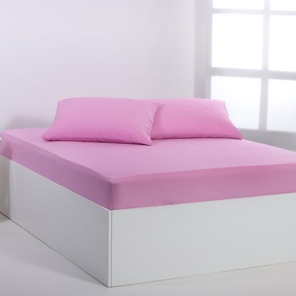 Βαμβακερό σεντόνι essentials (105cm x 200cm + 35cm) pastel levander SilkFashion
