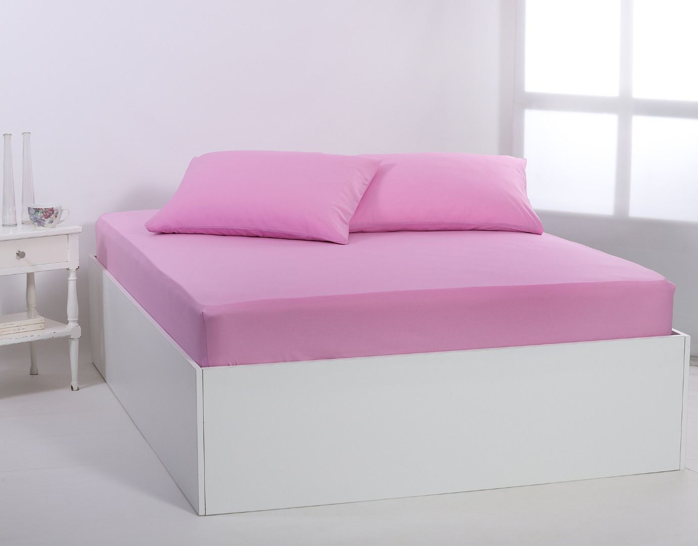 IMG_4095-3 Βαμβακερό σεντόνι essentials (225cm x 267cm) pastel levander SilkFashion - Image 1