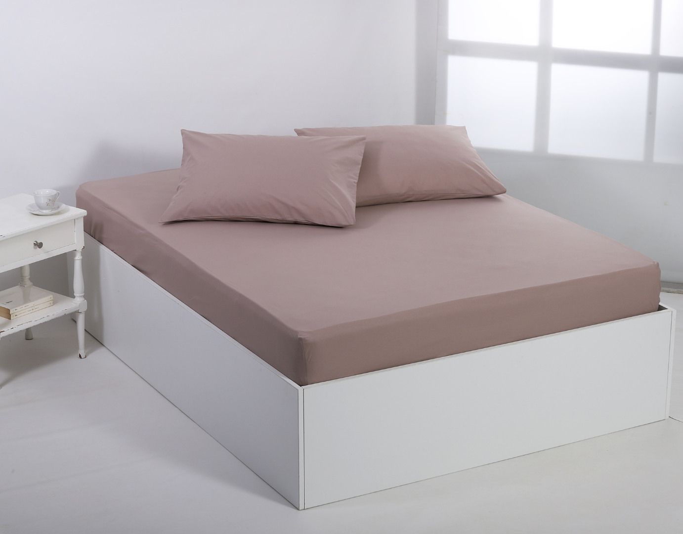 IMG_4111 Βαμβακερό σεντόνι essentials (105cm x 200cm + 35cm) mashroom SilkFashion - Image 1