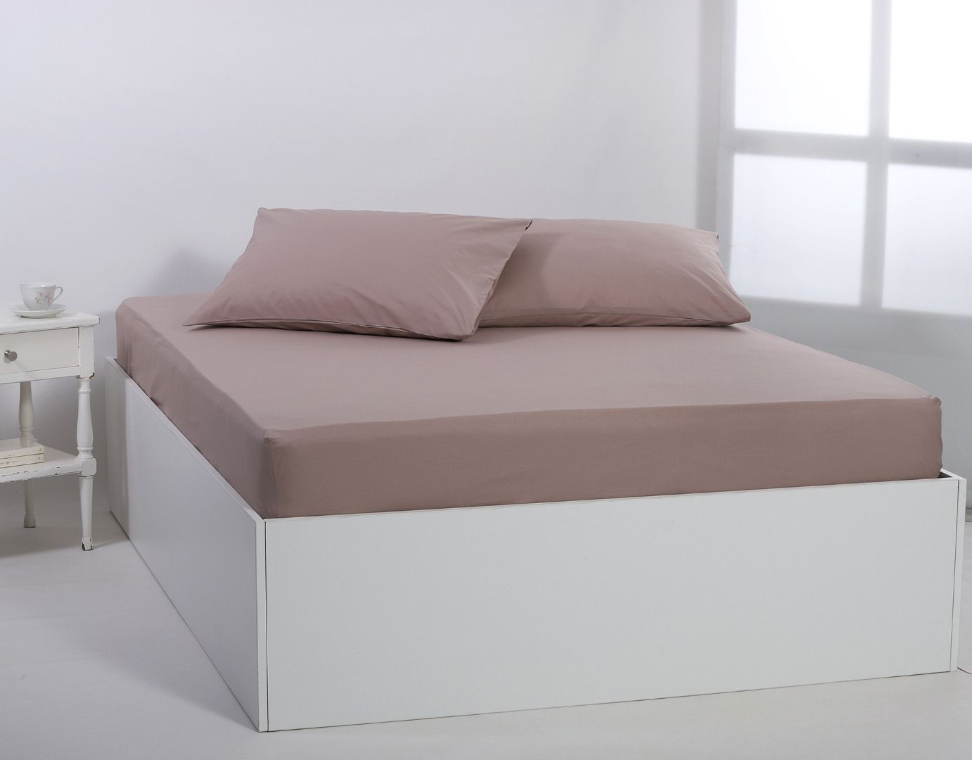 IMG_4117-1 Βαμβακερό σεντόνι essentials (165cm x 200cm + 35cm) mashroom SilkFashion - Image 1