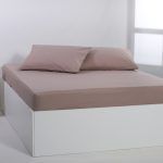 Βαμβακερό σεντόνι essentials (125cm x 200cm + 35cm) mashroom SilkFashion
