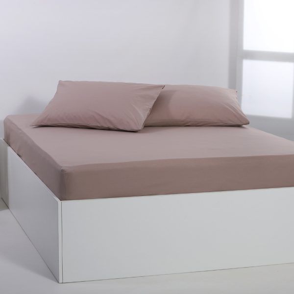Βαμβακερό σεντόνι essentials (245cm x 267cm) mashroom SilkFashion