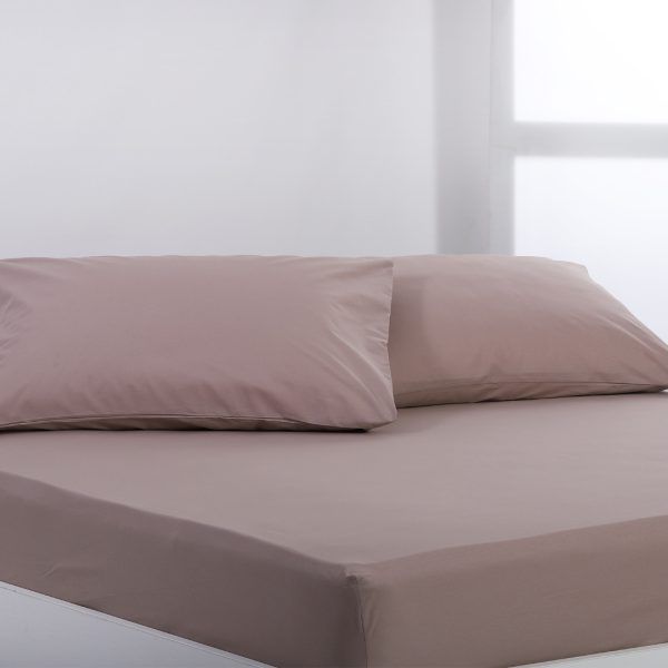 Βαμβακερό σετ μαξιλαροθήκες essentials (52cm x 72cm ) mashroom SilkFashion