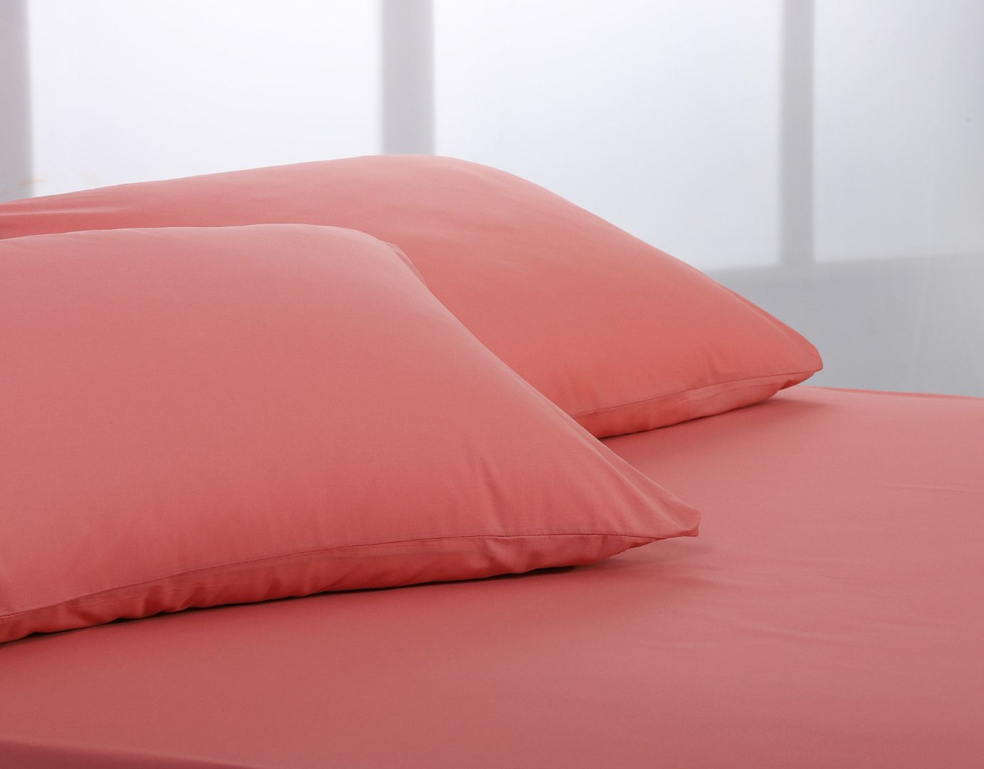 IMG_4129 Βαμβακερό σετ μαξιλαροθήκες essentials (52cm x 72cm ) coral almond SilkFashion - Image 1