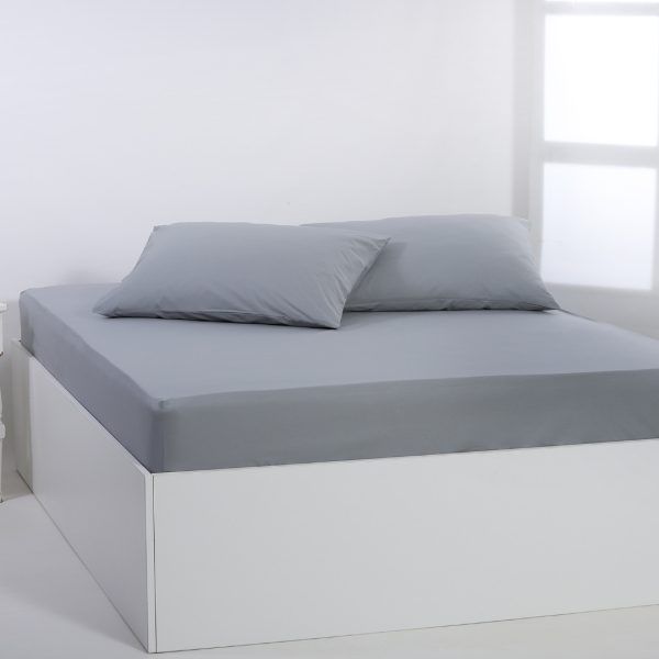 Βαμβακερό σεντόνι essentials (165cm x 267cm) quarry SilkFashion