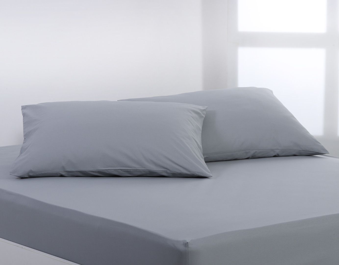 IMG_4139 Βαμβακερό σετ μαξιλαροθήκες essentials (52cm x 72cm ) quarry SilkFashion - Image 1