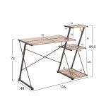 ΓΡΑΦΕΙΟ NOREX HM9317 ΜΕΤΑΛΛΙΚΟ ΜΑΥΡΟ ΜΕ MDF ΕΠΙΦΑΝΕΙΑ ΣΕ ΟΑΚ 116X48X89,5Υεκ. - Image 2